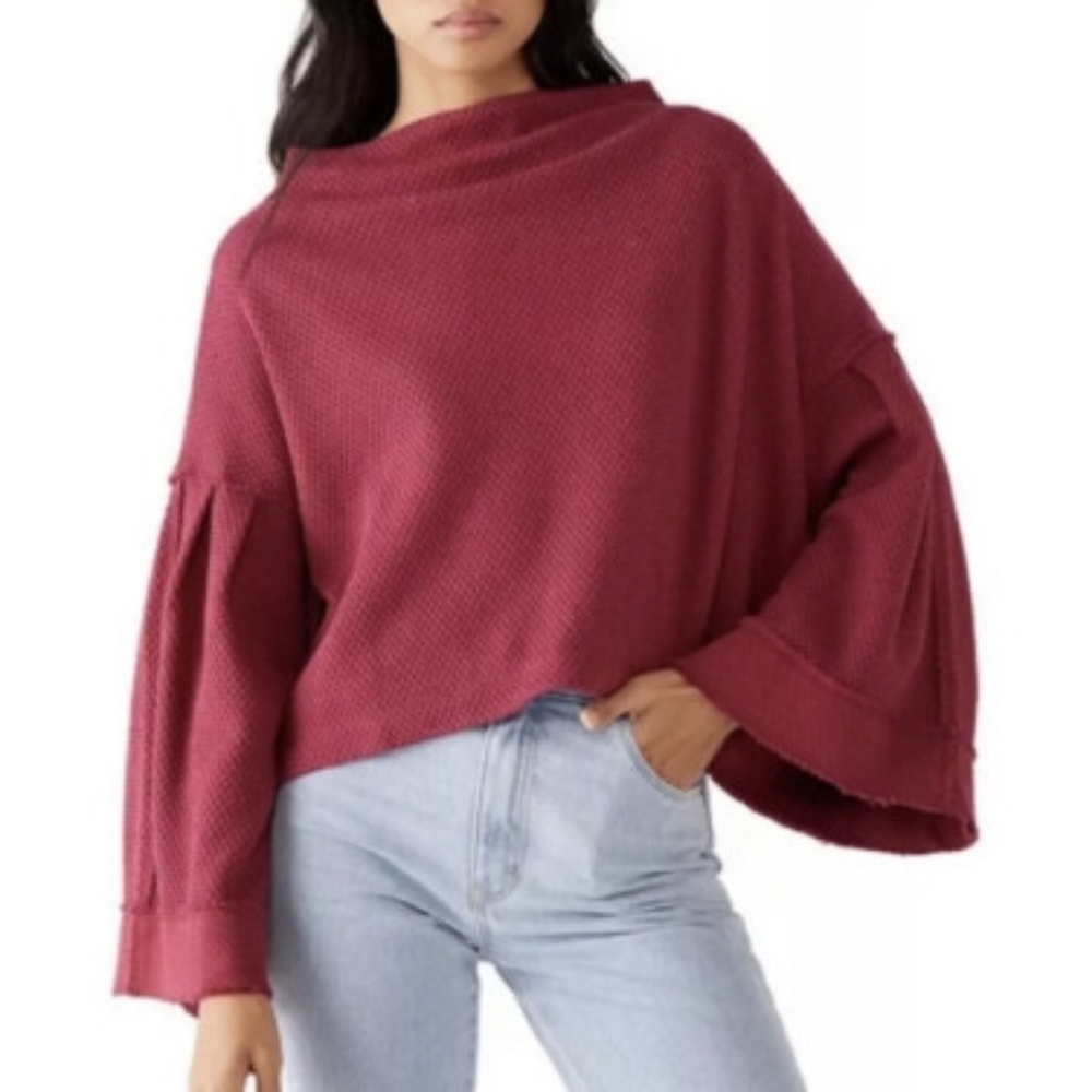 Free people we the free Bunny tee S Bell sleeves‎ boho Casual Hippie Festival